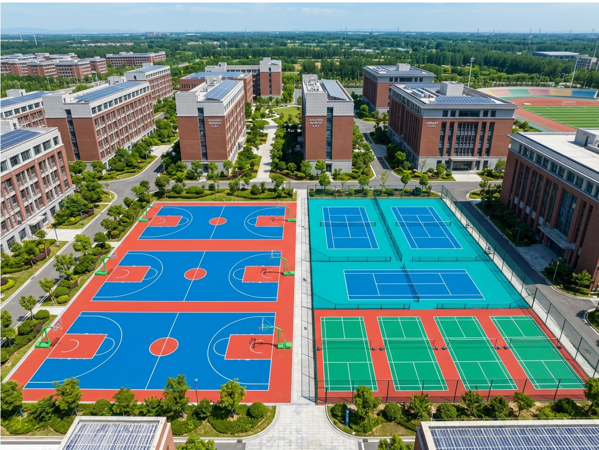 沈阳新民市硅PU球场学校塑胶跑道 - 排名